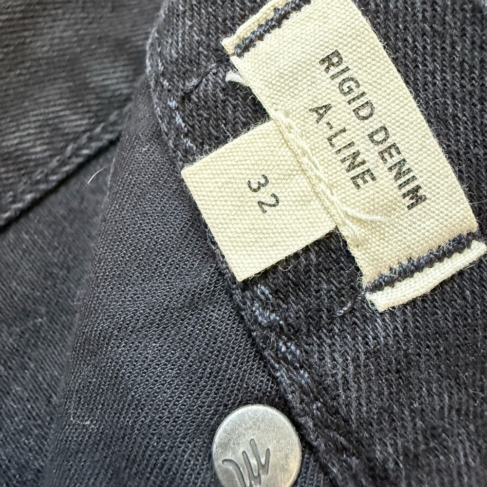 Madewell Black Denim Zip-Front Mini Skirt - Picture 4 of 4